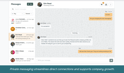 Product Image - Private messaging connects manufacturers