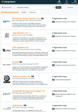 Search results underwater vehicles manufacturers RI, MA